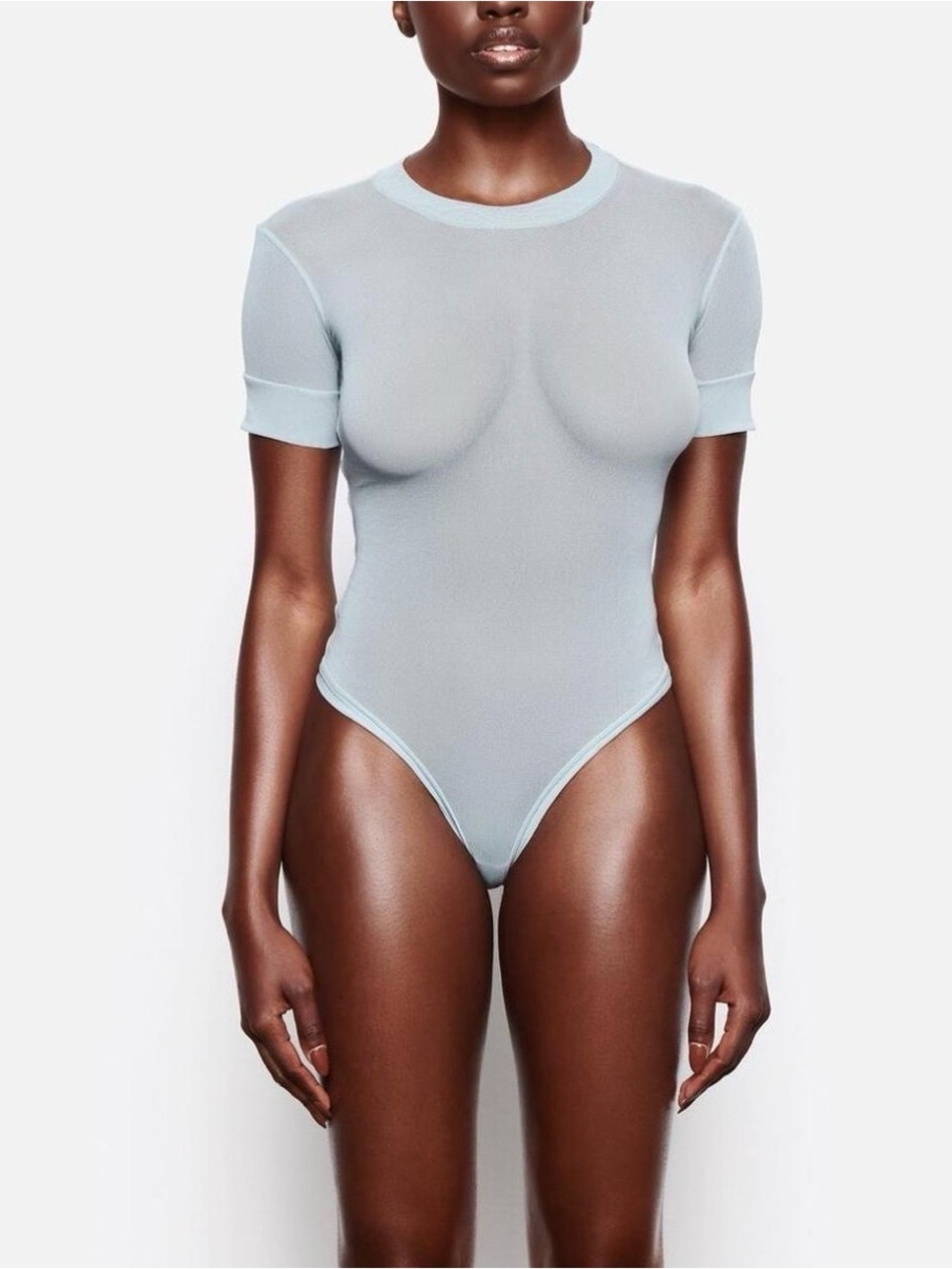 SKIMS Summer Mesh T-Shirt Bodysuit Sky Women’s 2XL